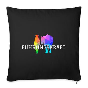 Western Lady Führungskraft - Sofakissen mit Füllung 45 x 45 cm - Schwarz - Vorne