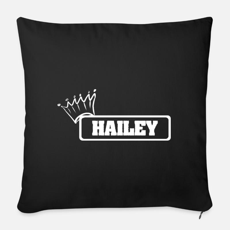 Kroenchen Hailey - Coussin et housse de 45 x 45 cm - noir