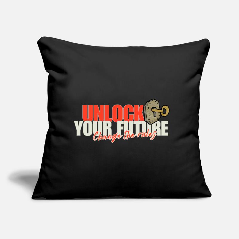 Unlock Your Future Rules Coussin et housse de 45 x 45 cm