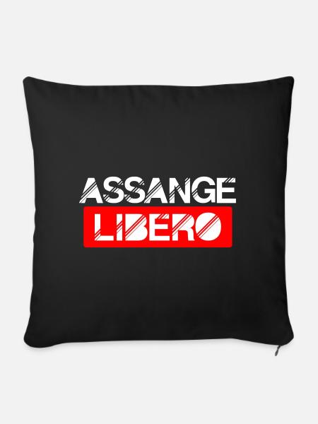 Assange Freispruch! - Sofakissen mit Füllung 45 x 45 cm - Schwarz