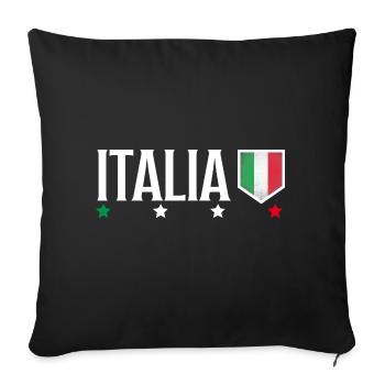 Italien, Italia, Italy - Sofakissen mit Füllung 45 x 45 cm - Schwarz - Vorne