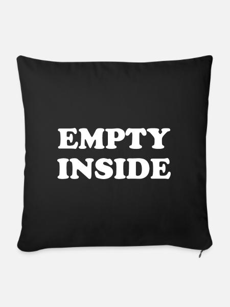 Empty Inside - Sofakissen mit Füllung 45 x 45 cm - Schwarz