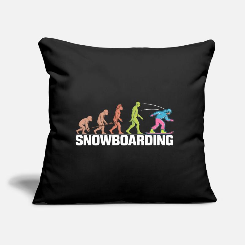 Évolution de la conception du snowboard Coussin et housse de 45 x 45 cm