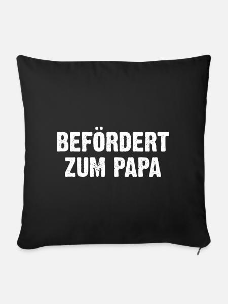 Befördert Zum Papa - Sofakissen mit Füllung 45 x 45 cm - Schwarz