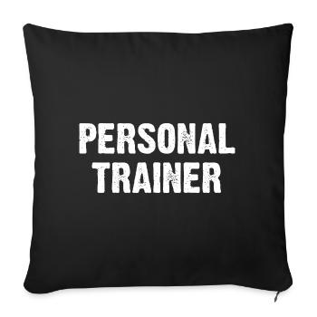 Entraîneur personnel - Coussin et housse de 45 x 45 cm - noir - Devant