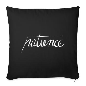 Patience white - Sofakissen mit Füllung 45 x 45 cm - Schwarz - Vorne