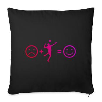 Faustballspielen Volleyball Faustball Damen - Sofakissen mit Füllung 45 x 45 cm - Schwarz - Vorne