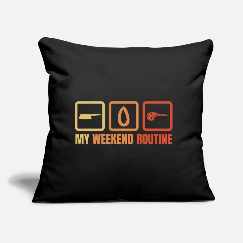 My Weekend Routine Sofa pillow with filling 45cm x 45cm