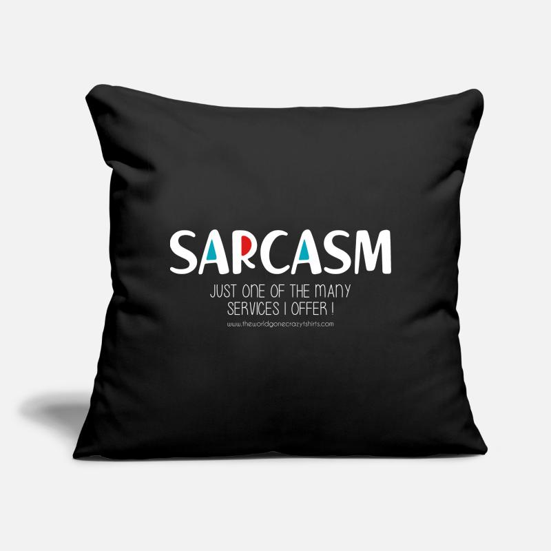 Sarkasmus (düster) Sofakissen mit Füllung 45 x 45 cm