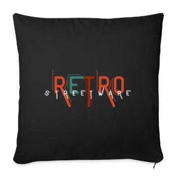 Retro Design streetwear - Sofakissen mit Füllung 45 x 45 cm - Schwarz - Vorne