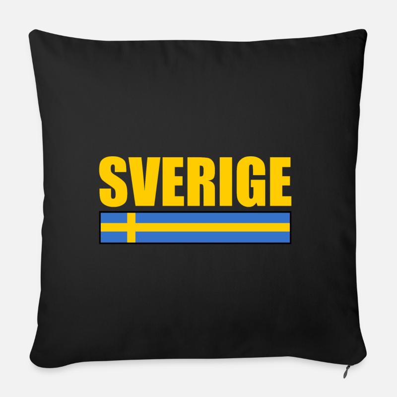 sverige - Sofakissen mit Füllung 45 x 45 cm - Schwarz