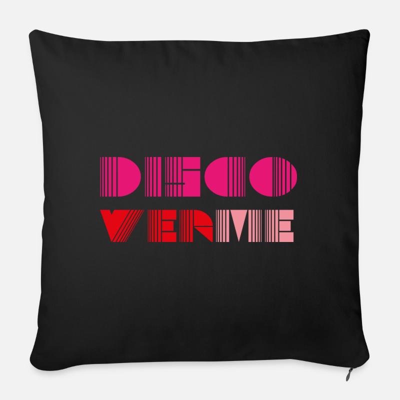 discover me - Geometrische Barcode Pink Typografie - Sofakissen mit Füllung 45 x 45 cm - Schwarz
