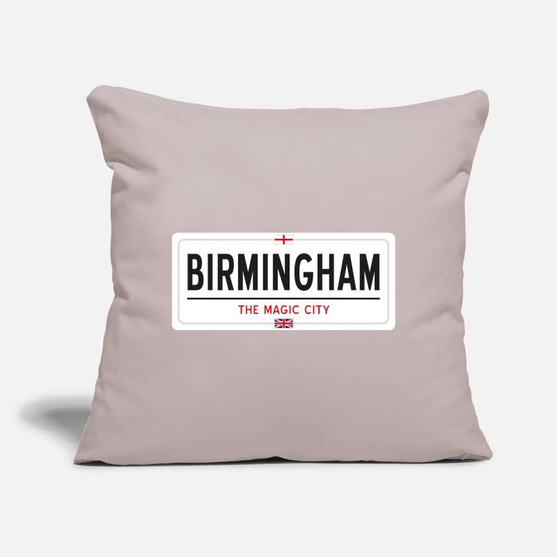 Panneau de nom de lieu de Birmingham Coussin et housse de 45 x 45 cm