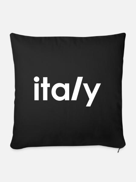 Italy - Sofakissen mit Füllung 45 x 45 cm - Schwarz