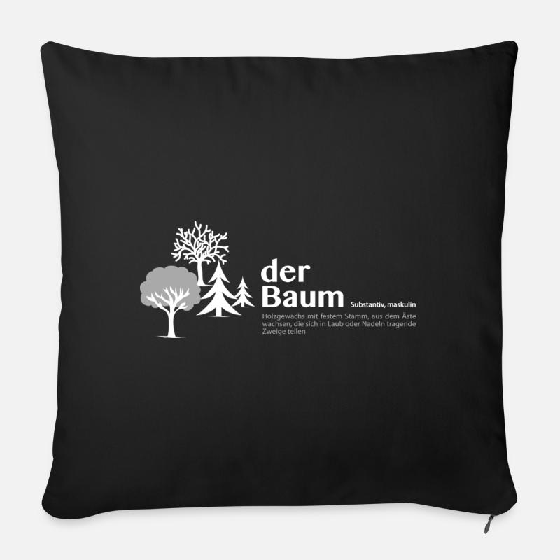Der Baum - Sofakissen mit Füllung 45 x 45 cm - Schwarz