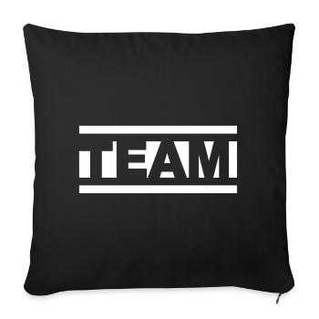 Team - Sofa pillow with filling 45cm x 45cm - black - Front