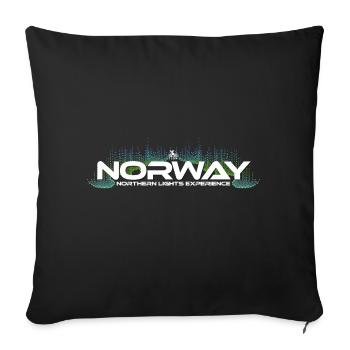 Norway - Northern Lights Experience - Sofa pillow with filling 45cm x 45cm - black - Front
