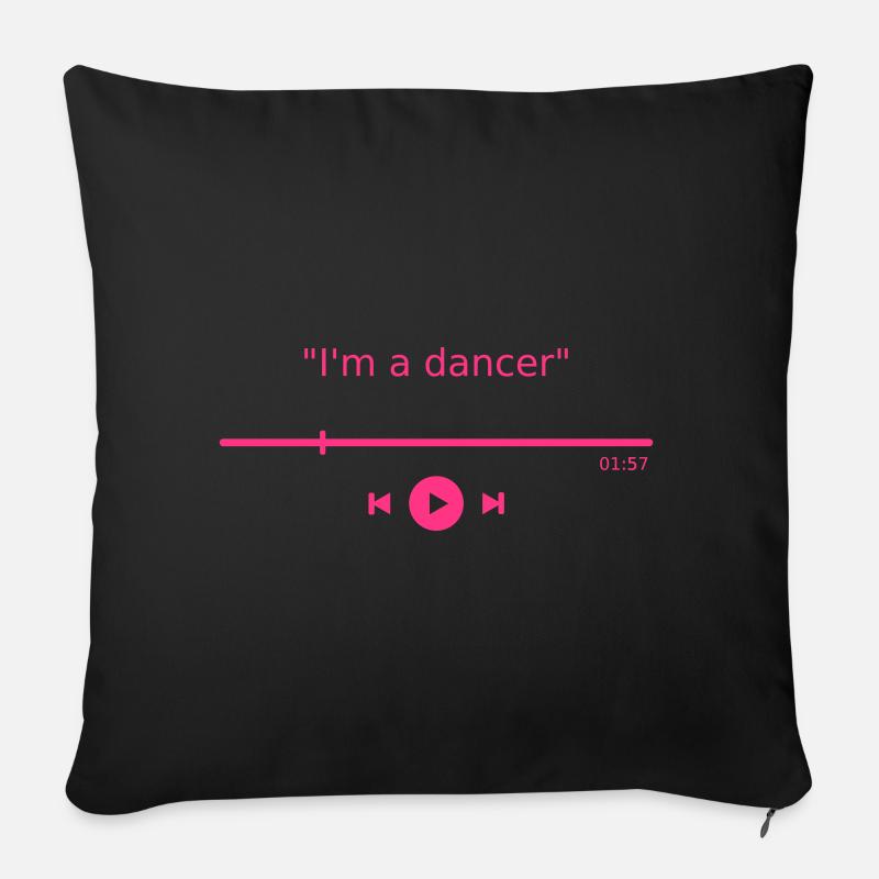 Music Player "I'm a dancer" dance dancer saying - Sofa pillow with filling 45cm x 45cm - black