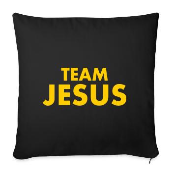 Team jesus - Sofa pillow with filling 45cm x 45cm - black - Front