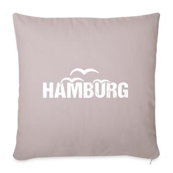 Hambourg Ville hanséatique Allemagne du Nord - Coussin et housse de 45 x 45 cm - taupe clair - Devant