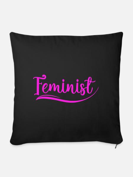 Feminist - Sofakissen mit Füllung 45 x 45 cm - Schwarz