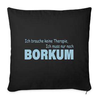 Thérapie BORKUM - Coussin et housse de 45 x 45 cm - noir - Devant