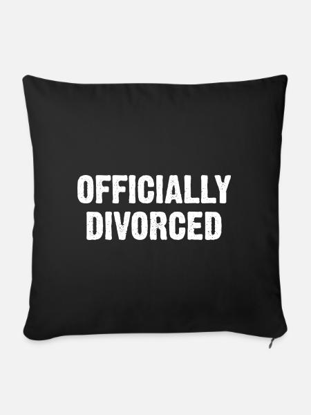 Officially Divorced - Sofakissen mit Füllung 45 x 45 cm - Schwarz