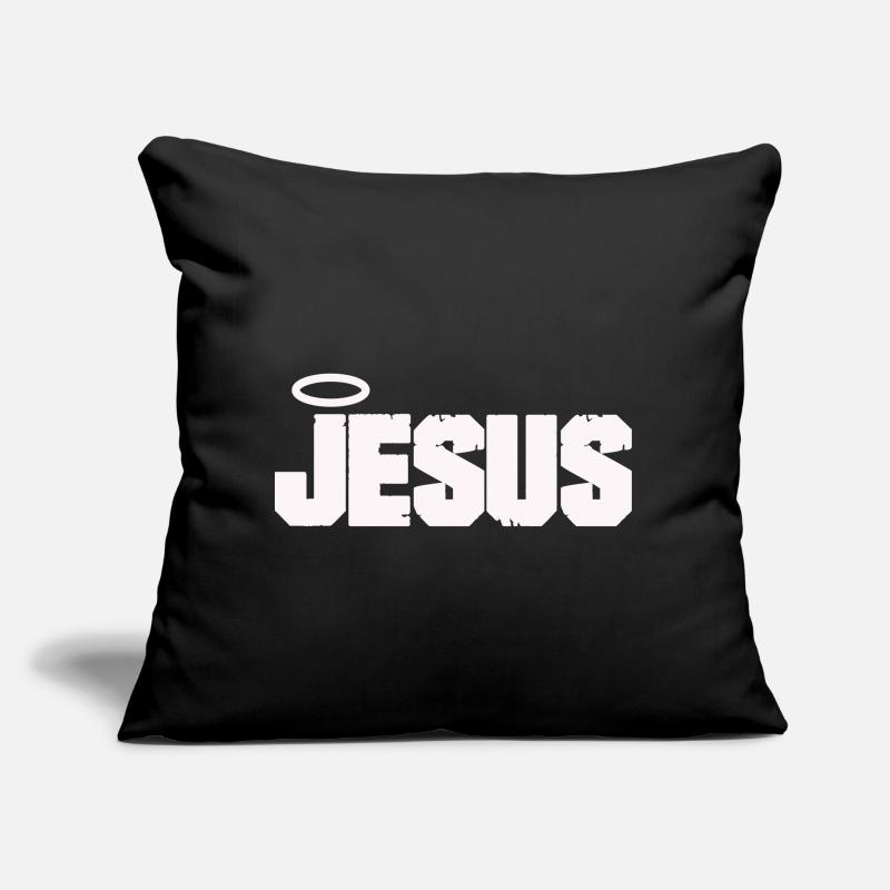 Lettres de Jésus avec auréole Coussin et housse de 45 x 45 cm