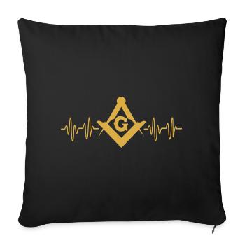 Masonic Illuminati - Sofa pillow with filling 45cm x 45cm - black - Front