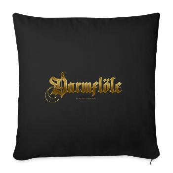 intestinal Flute - Sofa pillow with filling 45cm x 45cm - black - Front