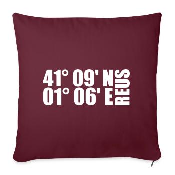 Reus Coordinates - Sofa pillow with filling 45cm x 45cm - burgundy - Front
