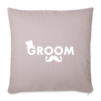 Groom - Sofakissen mit Füllung 45 x 45 cm - helles Taupe - Vorne