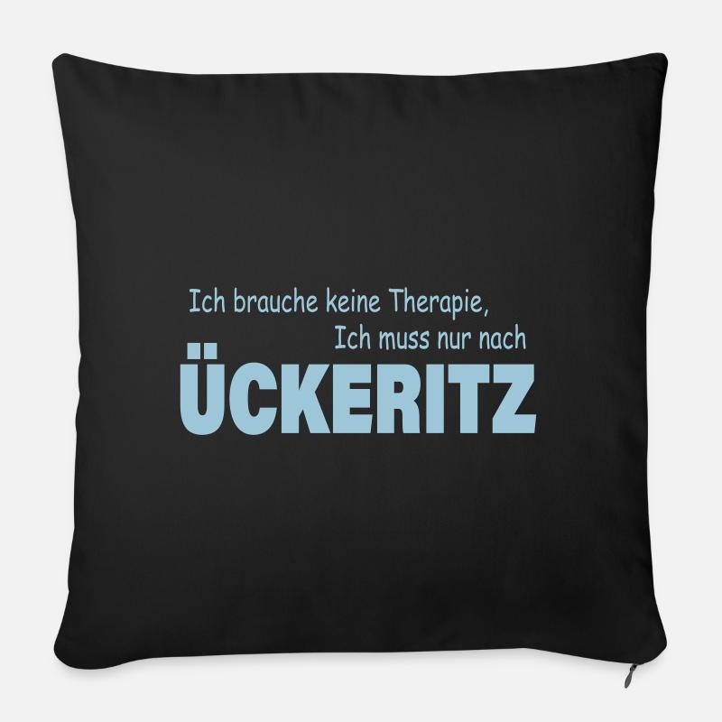 Therapie ÜCKERITZ - Sofakissen mit Füllung 45 x 45 cm - Schwarz