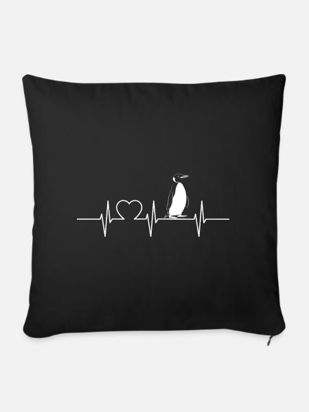 Pinguine Pinguin - Sofakissen mit Füllung 45 x 45 cm - Schwarz