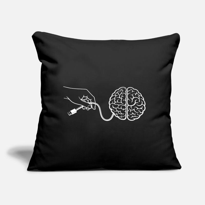 Brain Head Cable Connector Artificial Intelligence Sofa pillow with filling 45cm x 45cm