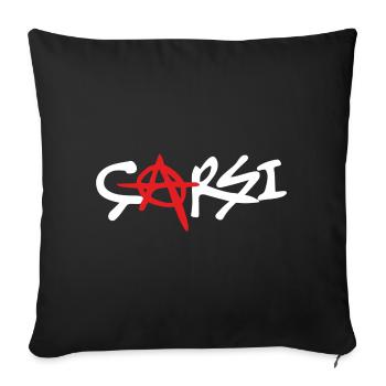 carsi - Coussin et housse de 45 x 45 cm - noir - Devant