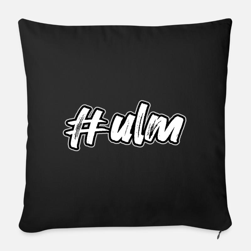Ulm, ulm, #ulm - Sofakissen mit Füllung 45 x 45 cm - Schwarz