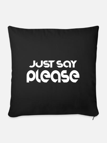 Spruch Text Slogan cool - Sofakissen mit Füllung 45 x 45 cm - Schwarz