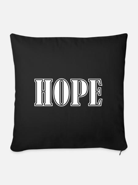 Hope - Sofakissen mit Füllung 45 x 45 cm - Schwarz