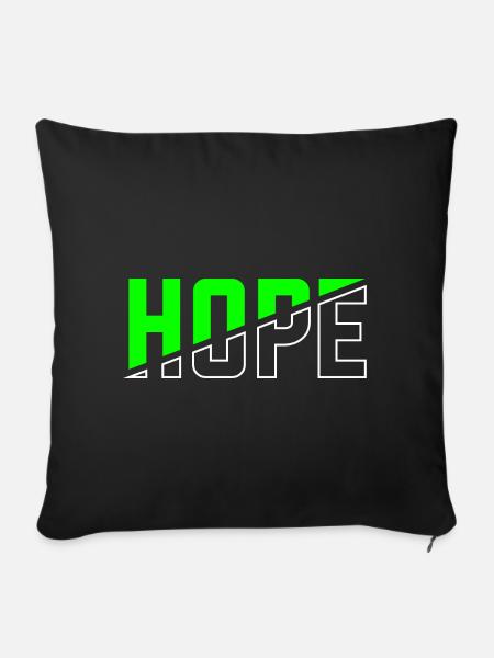 Hope - Sofakissen mit Füllung 45 x 45 cm - Schwarz