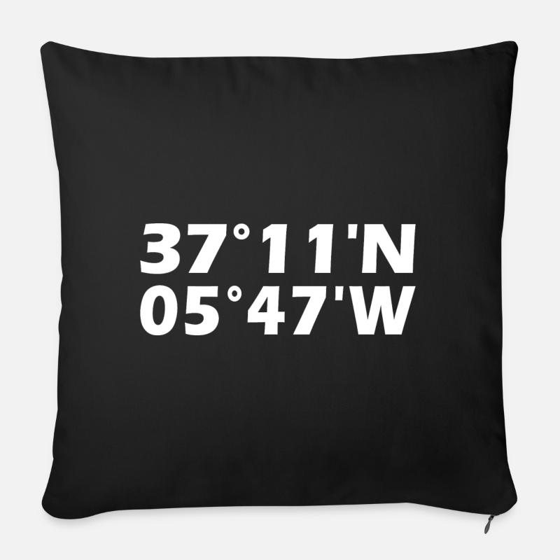 Coordonnées d’Utrera - Coussin et housse de 45 x 45 cm - noir