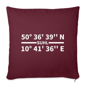 Coordonnées Suhl - Coussin et housse de 45 x 45 cm - bordeaux - Devant
