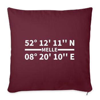 Coordonnées Melle - Coussin et housse de 45 x 45 cm - bordeaux - Devant