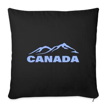 CANADA - Sofa pillow with filling 45cm x 45cm - black - Front