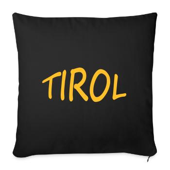 TYROL - Sofa pillow with filling 45cm x 45cm - black - Front