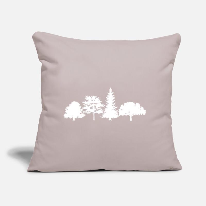 Tree Oak Birch Spruce Mixed Forest Symbol Logo icon Sofa pillow with filling 45cm x 45cm