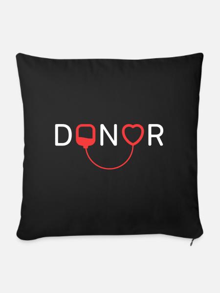 Donor - Spender - Sofakissen mit Füllung 45 x 45 cm - Schwarz