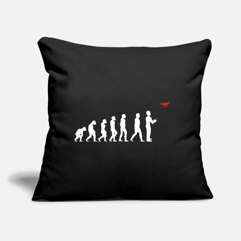 Evolution des Menschen Drohne Pilot Sofakissen mit Füllung 45 x 45 cm