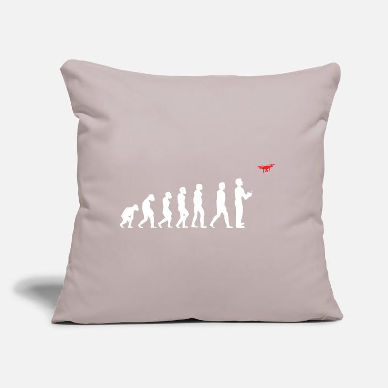 Evolution de l’homme pilote de drone Coussin et housse de 45 x 45 cm