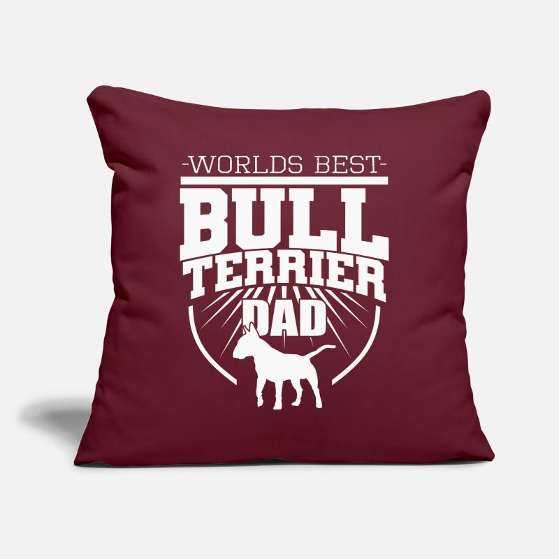 Bullterrier Hund Papa Papi Geschenk Sofakissen mit Füllung 45 x 45 cm